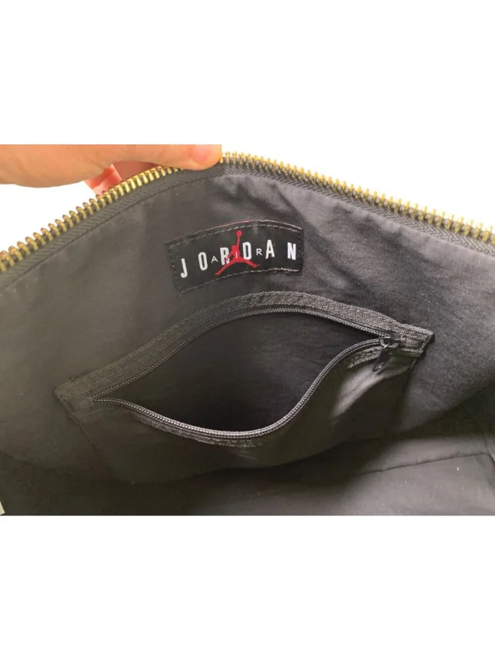 Air Jordan Monogram Duffle Bag Black Gold Logo 18